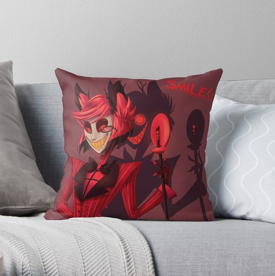 Discover Alastor Hazbin Hotel Pillow, Hazbin Hotel Decor