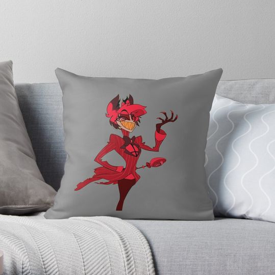 Discover Alastor Hazbin Hotel Pillow, Hazbin Hotel Decor