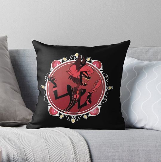 Discover Alastor Hazbin Hotel Pillow, Hazbin Hotel Decor