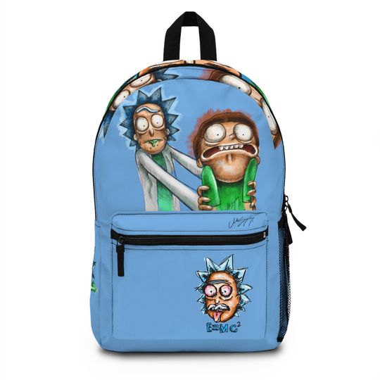 Discover Rick and Rickandmorty Blue Bag, Kids Shool Backpack, Rick and Rickandmorty Bag