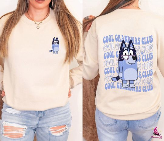 Discover BlueyDad Grandma Double Sided Sweatshirt