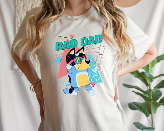 Discover BlueyDad Bingo Family TShirt BlueyDad Bandit Rad Dad Shirt