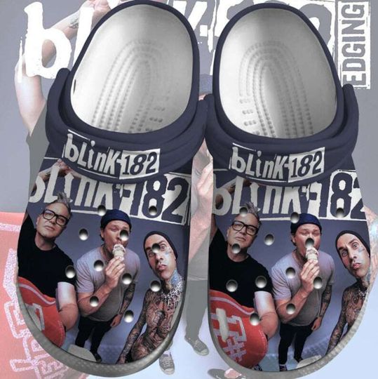 Discover Personalized B182 Unisex, Rock And Roll Blink-18 Band Fan Clog
