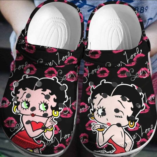 Discover Custom Betty Boop Clog Slippers, Personalized Betty Boop Sandals Clog