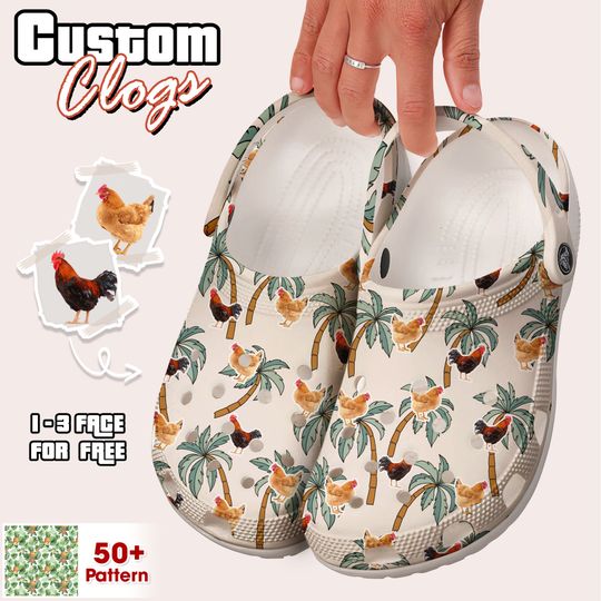 Discover Personalized Clog Shoes With Chicken For Men Women, Chicken Clog