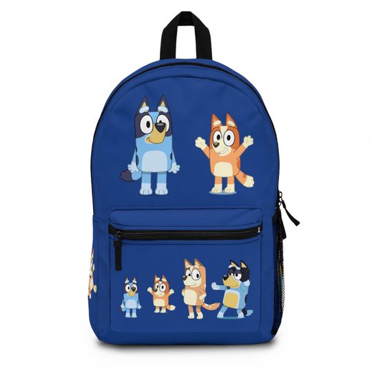 Discover BlueyDad and Bingo Backpack, Children's Book Bag, Cartoon Character Bag