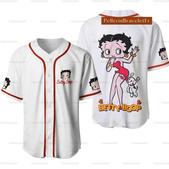 Discover Sexy Betty Boop Baseball Jersey Shirt, Betty Boop With Her Pudgy Shirt