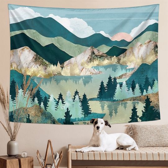 Discover Boho Tapestry Vintage Sunrise Sunset Nature Landscape Tapestry