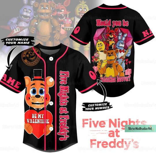 Discover Freddy Fazbear Jersey, Five Nights Baseball Jersey