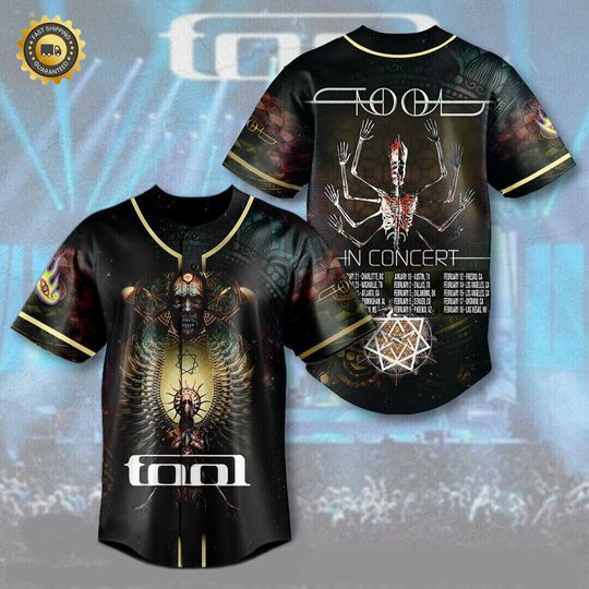 Discover Tool Rock Band 2024 Tour Baseball Jersey, Tool In Concert 2024 Shirt Men