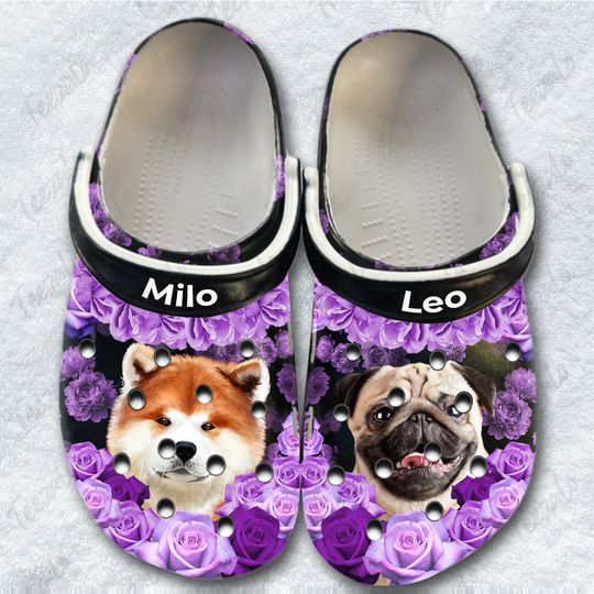 Discover Custom Dog Photo Personalized Clogs Shoes