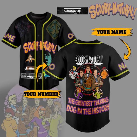 Discover Scooby Doo Baseball Shirt, Supernatural Scooby Doo Jersey Men, Scobbydo Horror Movie Shirt