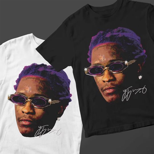 Discover Young Thug Face Shirt Purple - Young Thug Shirt