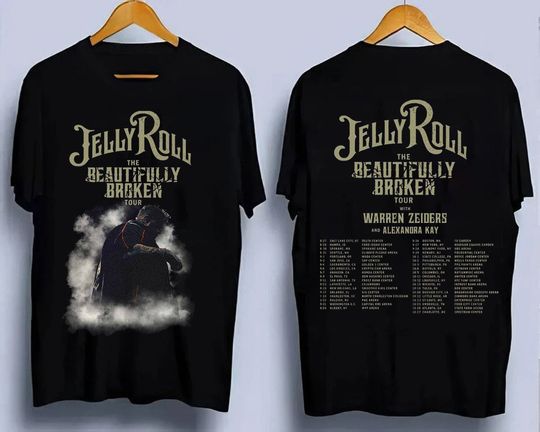 Discover Jelly Roll 2Sided Shirt, Jelly Roll The Beautifully Broken Tour 2024 Shirt