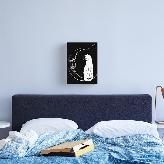 Discover Cat Moon Canvas Print