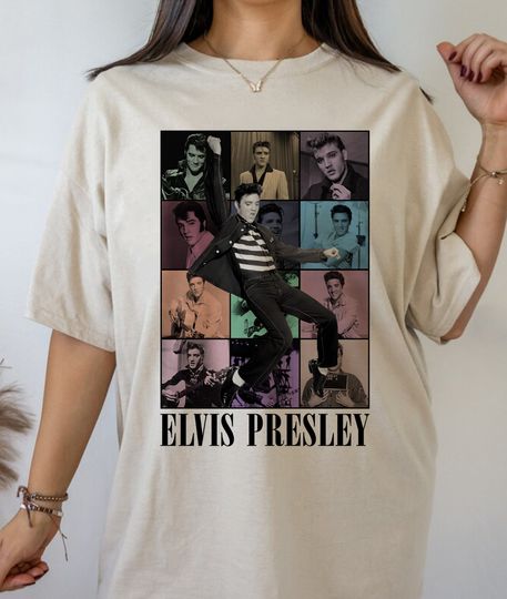 Discover Elvis Presley King Of Rock T-shirt, Elvis Presley Fan Gift