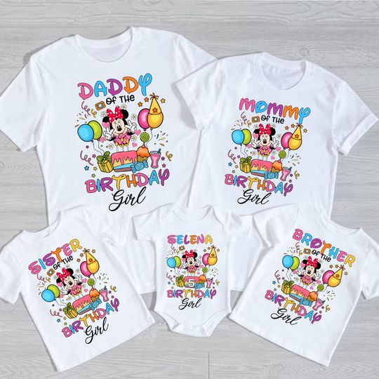 Discover Birthday Girl Mouse Family T-Shirts 2024