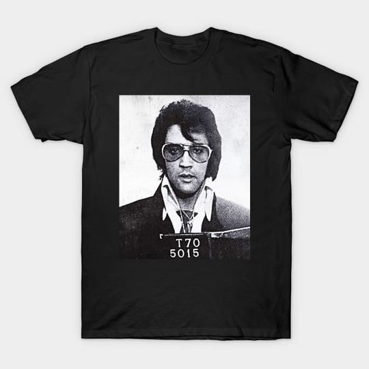 Discover VINTAGE MUGSHOT ELVIS - Elvis Presley - T-Shirt