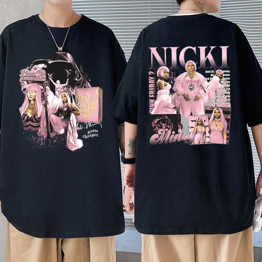 Discover Rapper Nicki Minaj Pink Friday 2 Graphic Print T Shirts