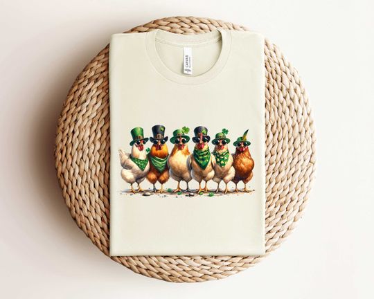 Discover St. Patrick's Day Farm Chickens Shirt, St Patrick Farm Hen Sweater