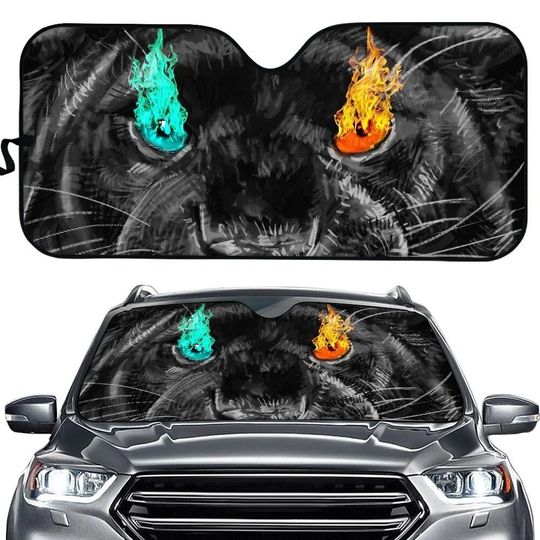 Discover One Piece Car Sunshade Cover Front Gaze Of Wolf Print Foldable Sunshade