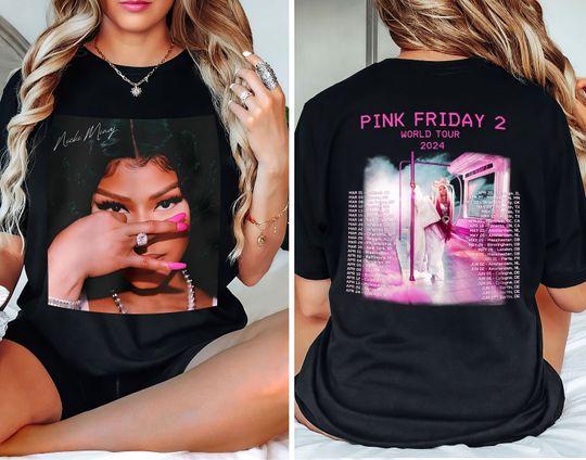 Discover Pink Friday 2 Airbrush Nicki Minaj 2 Sided Double Sided Shirt