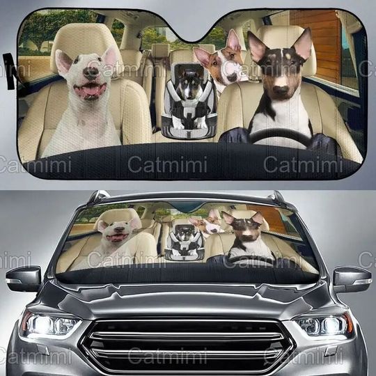 Discover Bull Terrier Car Sun Shade for Dog Lovers