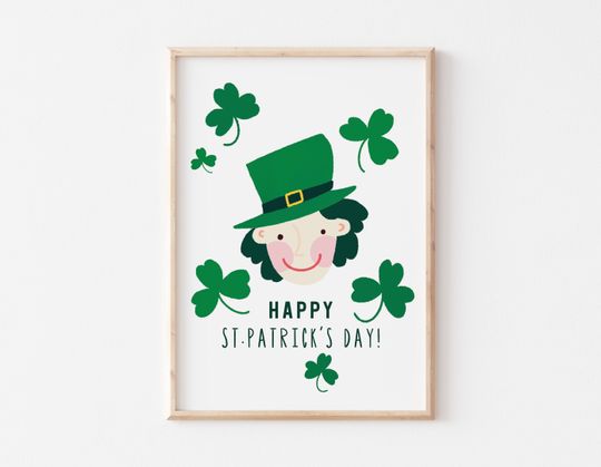 Discover Happy St Patrick's Day Printable Wall Art, St Patricks Day