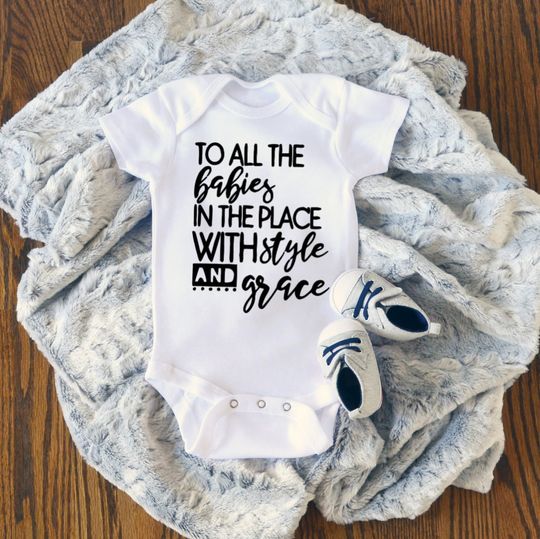 Discover To All The Babies, Baby Shower Gift, Funny Baby Gift, Rap Lyrics Onesie