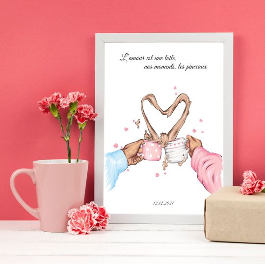 Discover Personalized Valentine's Day couple poster, couple
