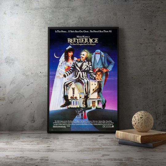 Discover Beetlejuice  1988 Movie Poster,Unframed Home Decor Canvas Print