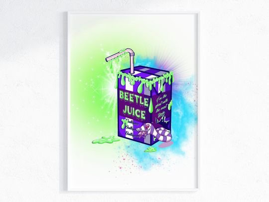 Discover Beetlejuice Movie Wall Print / Beetlejuice Grunge