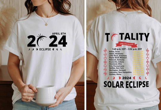 Discover April 8th 2024 Shirt, Total Solar Eclipse 2024 T-Shirt
