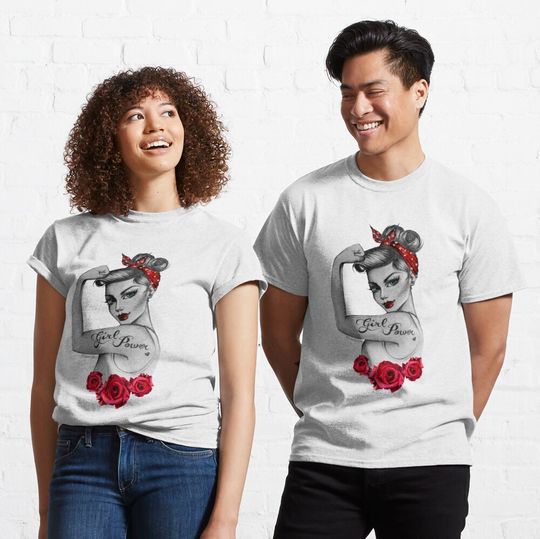 Discover Girl Power Red Roses T-Shirt