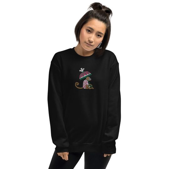 Discover Chinoiserie Monkey Embroidered Sweatshirt