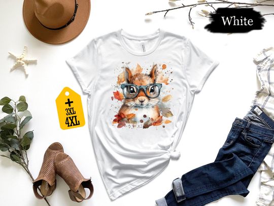 Discover Squirrel Wear Glasses T-shirt For Animal Lovers Pet Owner Shirt