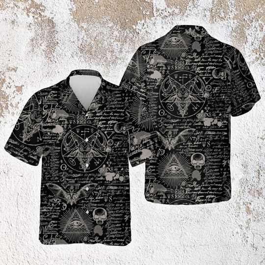 Discover Goth Hawaiian Shirt, Occultism Satanic Goth Shirt