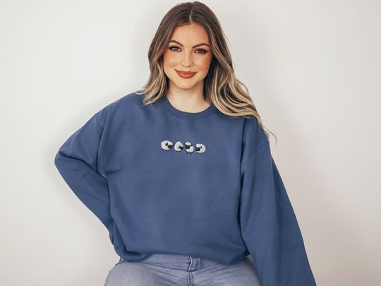 Discover Embroidered Sheep Sweatshirt, Funny Spirit Animal Embroidered Sweatshirt