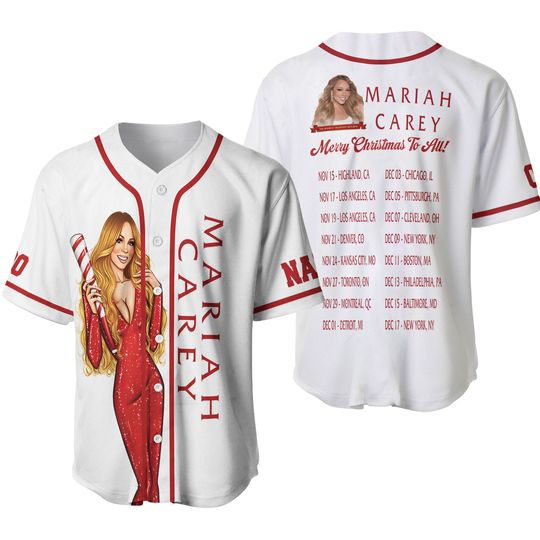 Discover Customized Mariah Carey Christmas Baseball Jersey