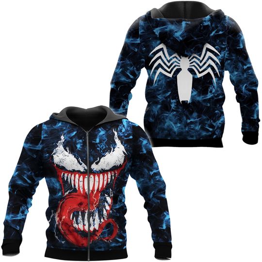 Discover Venom Hoodie, 3D Zip Hoodie
