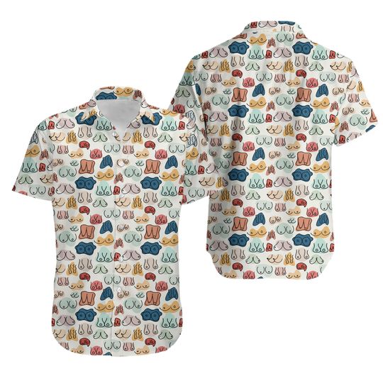 Discover 3D Printed Ladies Chest Hawaiian Shirt