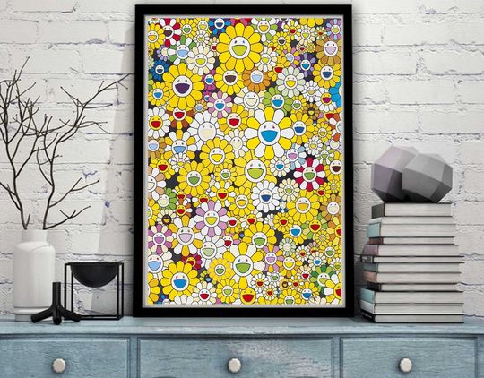 Discover Takashi Murakami Floral Flowers pop art artwork abstract