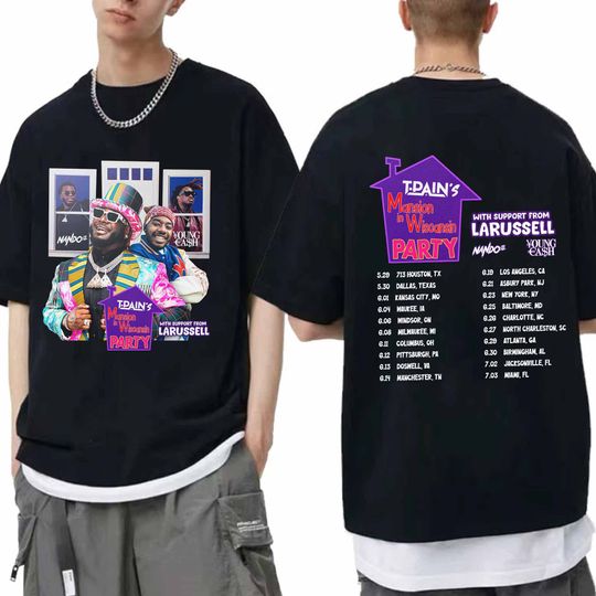 Discover T-Pain 2024 Tour Shirt, Mansion In Wiscansin Party Tour 2024 Shirt