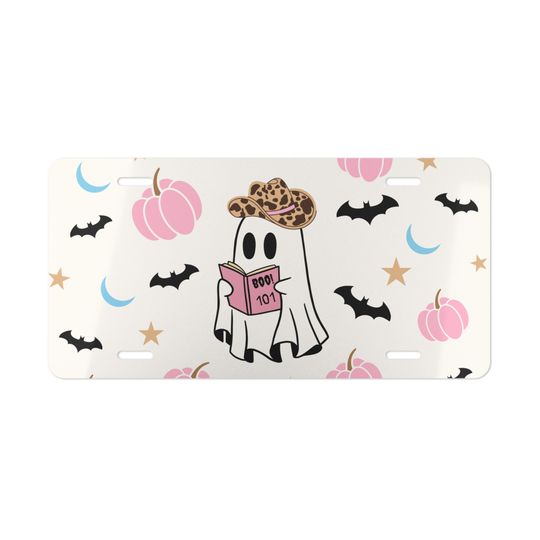 Discover Cute Halloween Ghost Front License Plate