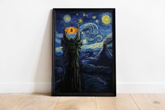 Discover Lord of The Rings Vincent Van Gogh Starry Night Poster