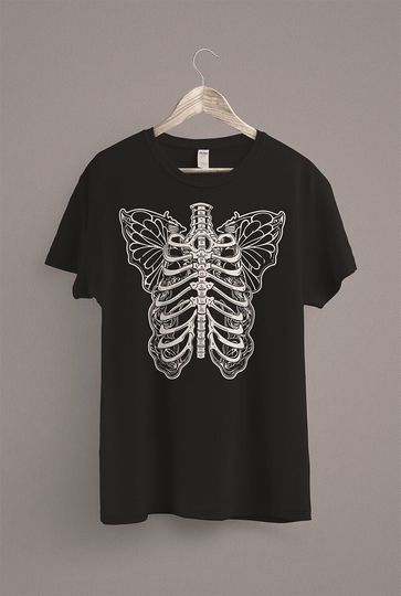Discover Fae Skeleton T-Shirt, Fairycore Goth Shirt, Witchy Shirt