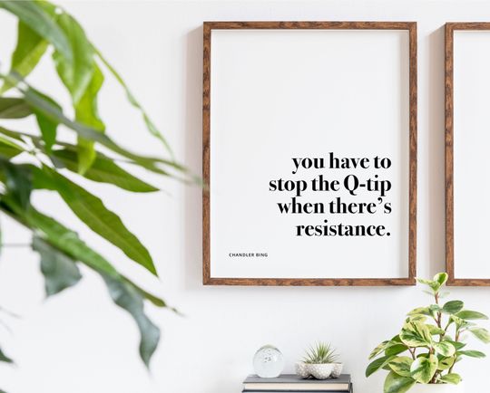 Discover Friends - Chandler Bing Poster, "Q-tip"