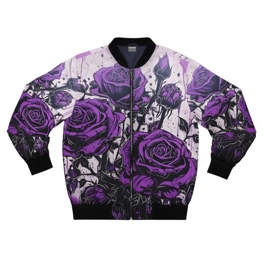 Discover Purple Roses Men's Bomber Jacket