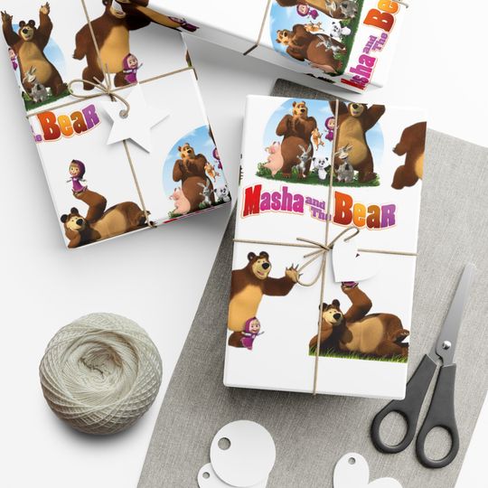 Discover Masha and Bear Gift Wrapping Papers