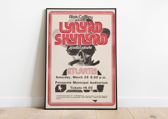 Discover lynyrd skynyrd vintage poster, lynyrd skynyrd concert poster